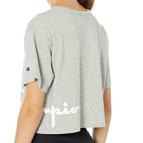 Champion Women's Script Crop T-Shirt - Picture 2 of 6